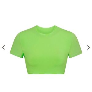 SKIMS Cotton Logo Cropped T-Shirt